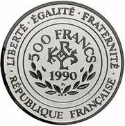 500 Francs / 70 Ecus Charlemagne obverse image