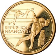 500 Francs Speed Skating obverse image