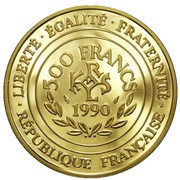 500 Francs / 70 Ecus Charlemagne obverse image