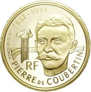 500 Francs Pierre de Coubertin obverse image