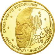 500 Francs / 70 Ecus Jean Monet obverse image