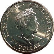 1 Dollar - Elizabeth II 6th Portrait - The Great Aussie Coin Hunt 3 - Letter X Coloured obverse image
