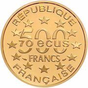 500 Francs / 70 Ecus Arc de Triumph obverse image