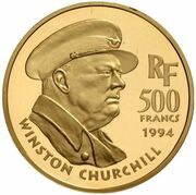 500 Francs Winston Churchill obverse image