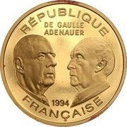 500 Franc Général de Gaulle / Adenauer obverse image