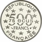 500 Francs / 75 Ecus St. Mark's Cathedral obverse image