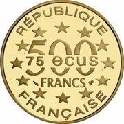 500 Francs / 75 Ecus Big Ben obverse image