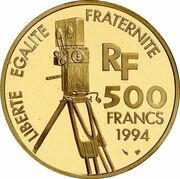 500 Francs Charlie Chaplin; Small module obverse image