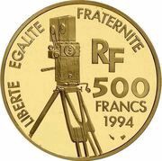 500 Francs Yves Montand; Small module obverse image