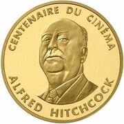 500 Francs Alfred Hitchcock; Large module, France, 1995 reverse image