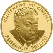 500 Francs Federico Fellini; Large module, France, 1995 reverse image