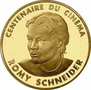 500 Francs Romy Schneider; Small module, France, 1995 reverse image