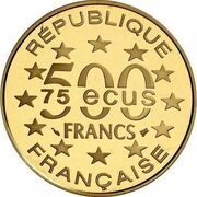 500 Francs / 75 Ecus Alhambra obverse image