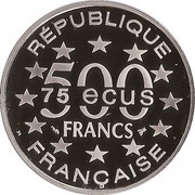 500 Francs / 75 ECUs The Alhambra obverse image