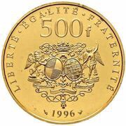 500 Francs Madame Marie de Sévigné, France, 1996 reverse image