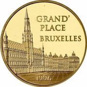 500 Francs / 75 Euros Grand Place, Bruxelles, France, 1996 reverse image