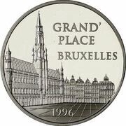 500 Francs / 75 Euros Grand Place, Bruxelles, France, 1996 reverse image