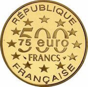500 Francs / 75 Euros Magere Brug, Amsterdam obverse image
