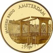 500 Francs / 75 Euros Magere Brug, Amsterdam, France, 1996 reverse image
