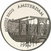 500 Francs / 75 Euros Magere Brug, Amsterdam, France, 1996 reverse image