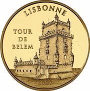 500 Francs / 75 Euros The Tour of Belem, France, 1997 reverse image