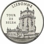 500 Francs / 75 Euros The Tour of Belem, France, 1997 reverse image