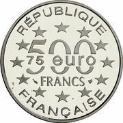 500 Francs / 75 Euros St. Nicholas Cathedral obverse image