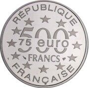 500 Francs / 75 Euros Copenhagen Little Mermaid obverse image