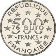 500 Francs / 75 Euros Rock of Cashel obverse image