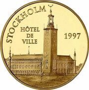500 Francs / 75 Euros Hotel de Ville, France, 1997 reverse image