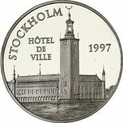 500 Francs / 75 Euros Hotel de Ville, France, 1997 reverse image