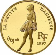 500 Francs / 75 Euros Degas - The Little Dancer obverse image