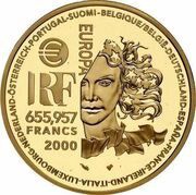 655.957 Francs Renaissance Art obverse image