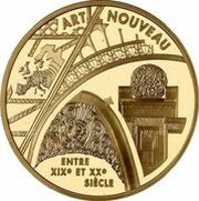 655.957 Francs Nouveau Art, France, 2000 reverse image
