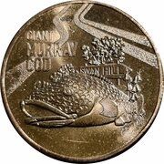 1 Dollar In the name of Elizabeth II; 6th Portrait - The Giant Murray Cod, Australia, 2023 reverse image