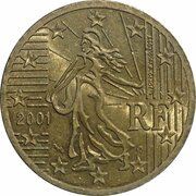 10 Euro Cents 1st map; coarse reeding obverse image
