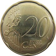 20 Euro Cents 2nd map reverse image