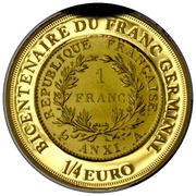 ¼ Euro Franc Germinal obverse image
