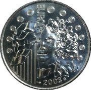 ¼ Euro Introduction of the Euro reverse image