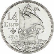 ¼ Euro Samuel de Champlain reverse image