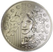¼ Euro Enlargement of the European Union, France, 2004 reverse image