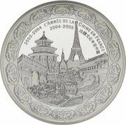 ¼ Euro Year of China in France, France, 2004 reverse image