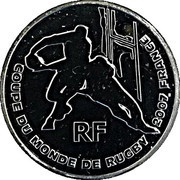 ¼ Euro Rugby World Cup obverse image