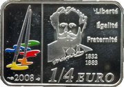 ¼ Euro Manet, France, 2008 reverse image