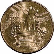 1 Dollar In the name of Elizabeth II; 6th Portrait - The Big Blue Heeler, Australia, 2023 reverse image