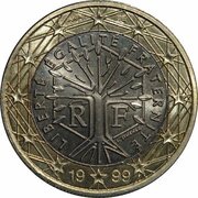 1 Euro 1st map obverse image