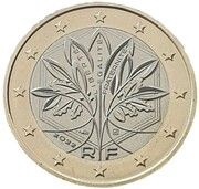 1 Euro 2nd type obverse image