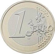 1 Euro 2nd type reverse image