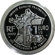 1½ Euros Mont Saint Michel Abbey obverse image