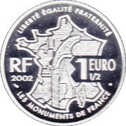1½ Euros La Butte Montmartre obverse image